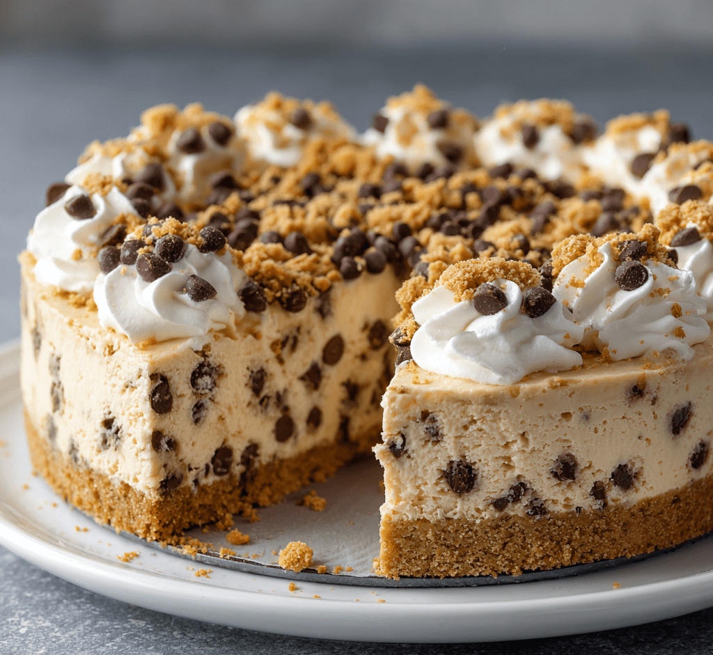 No-Bake Cookie Dough Cheesecake