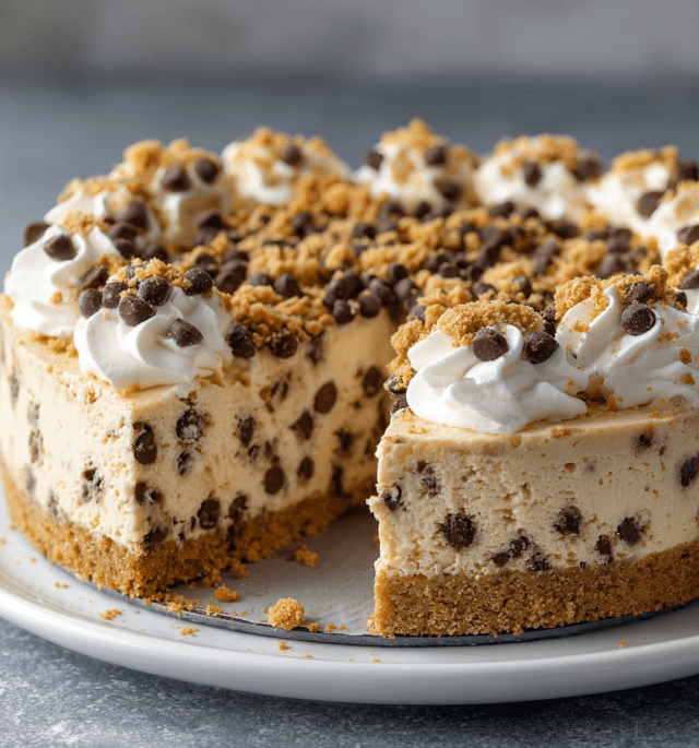 No-Bake Cookie Dough Cheesecake