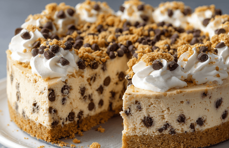 No-Bake Cookie Dough Cheesecake