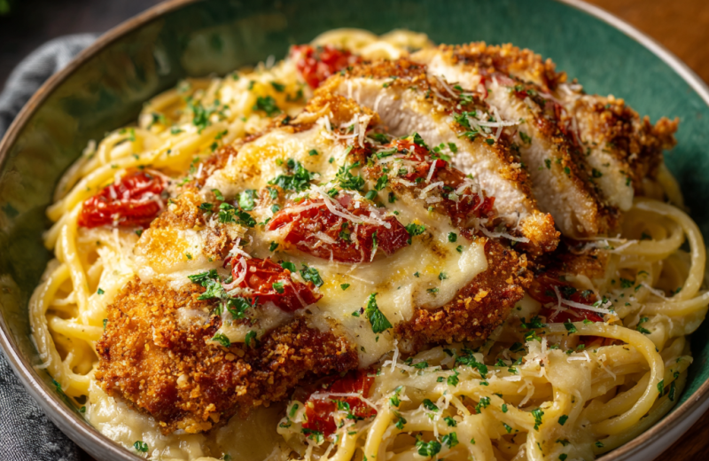 Roasted Garlic Bucatini Alfredo