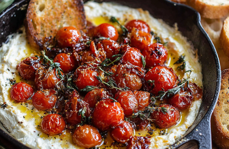 Baked Boursin Dip with Roasted Tomatoes