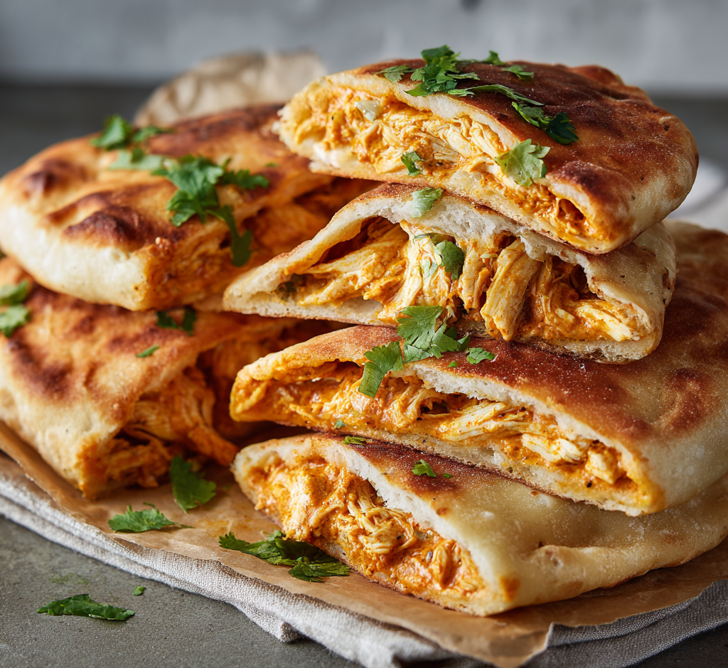 Butter Chicken Pizza Pockets
