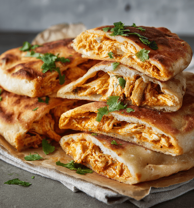 Butter Chicken Pizza Pockets
