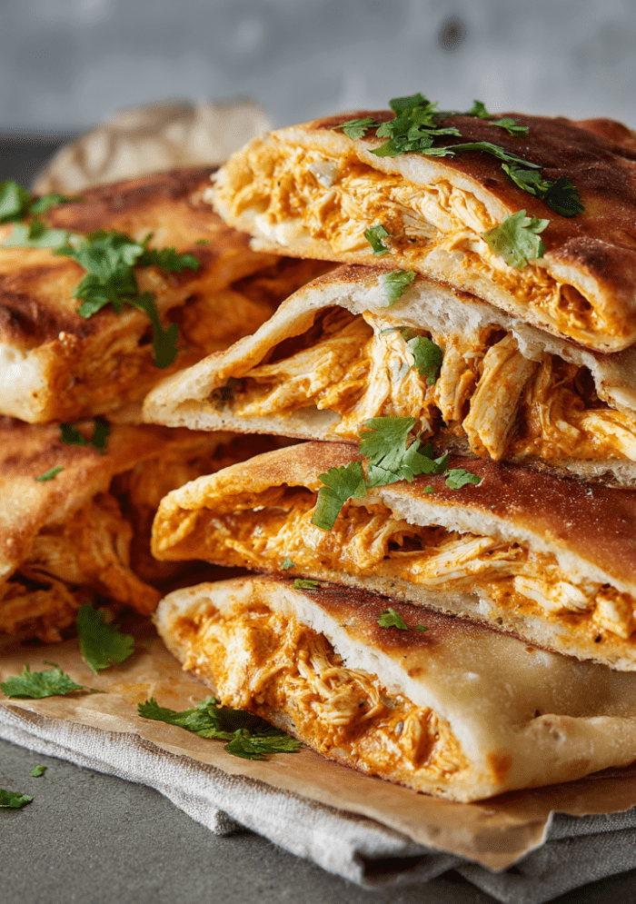 Butter Chicken Pizza Pockets