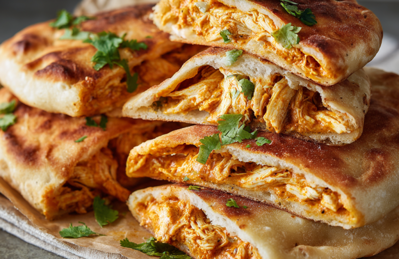 Butter Chicken Pizza Pockets