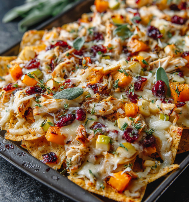 Autumn Harvest Chicken Nachos