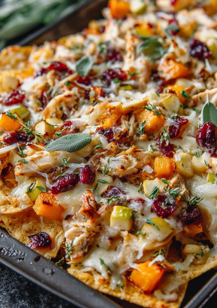 Autumn Harvest Chicken Nachos