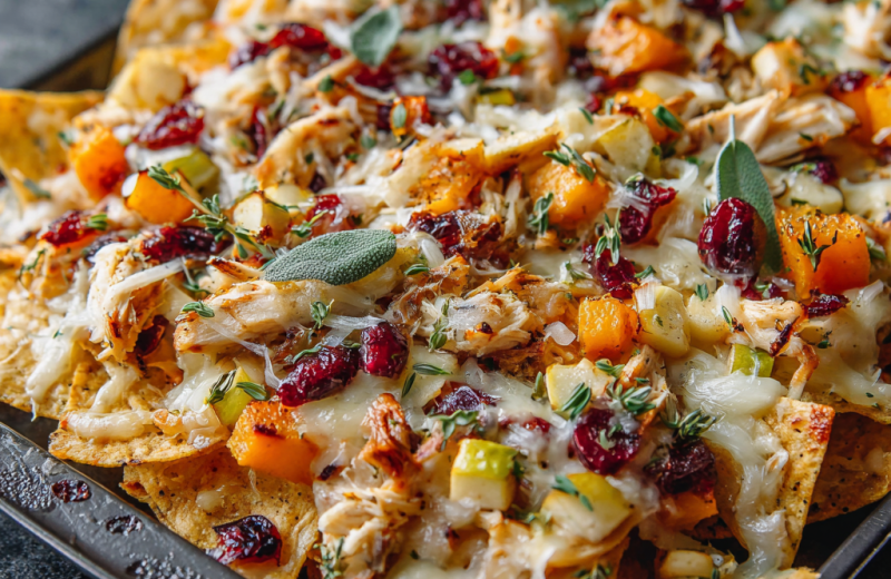 Autumn Harvest Chicken Nachos