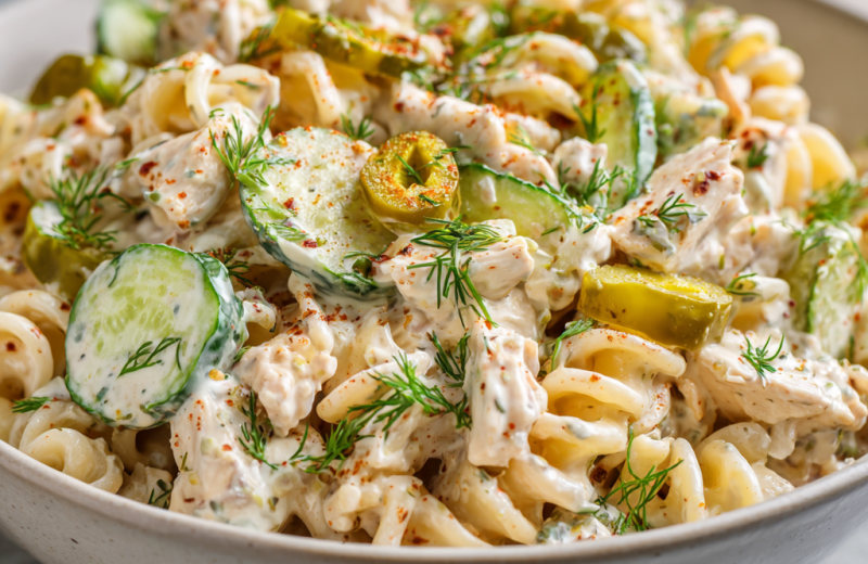 Chicken & Pickle Pasta Salad