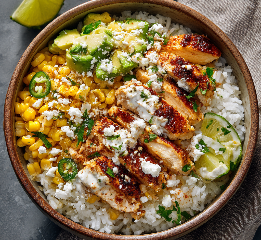 Street Corn Chicken Bowls