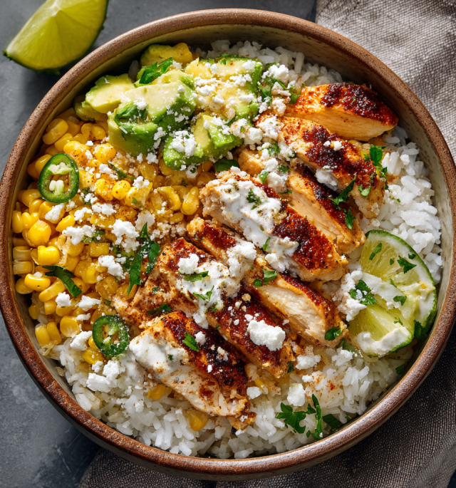 Street Corn Chicken Bowls