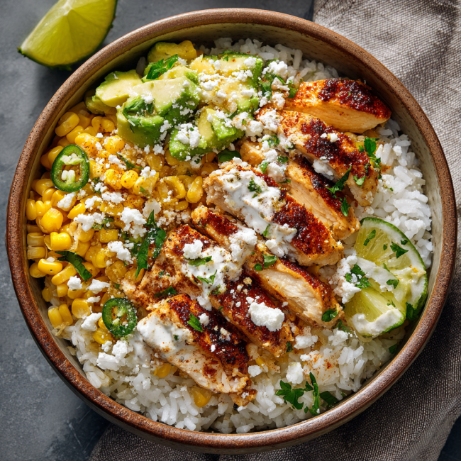 Street Corn Chicken Bowls