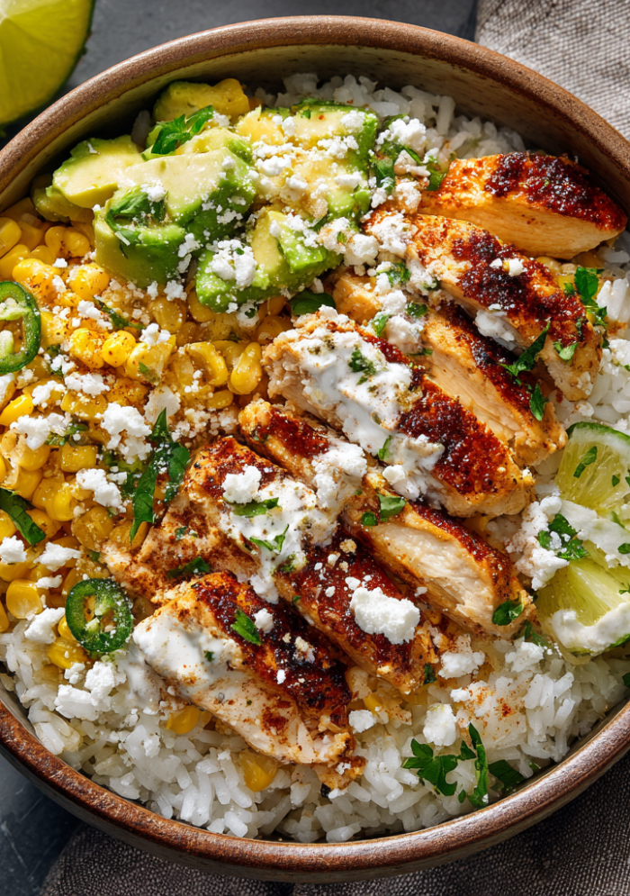 Street Corn Chicken Bowls