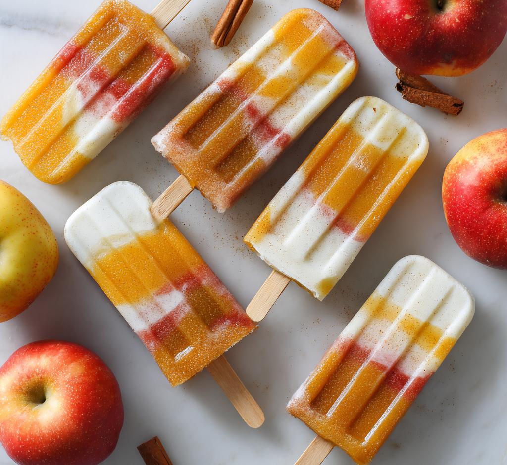 Pumpkin Apple Cider Popsicles