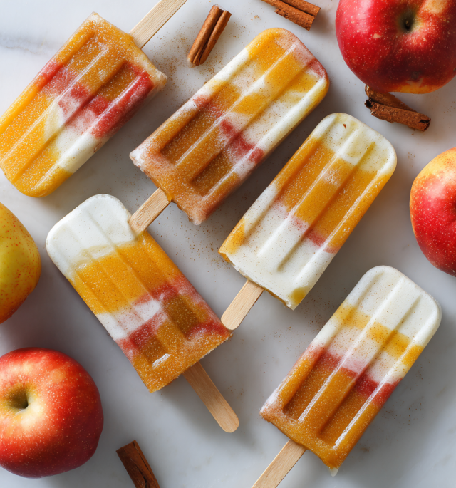 Pumpkin Apple Cider Popsicles