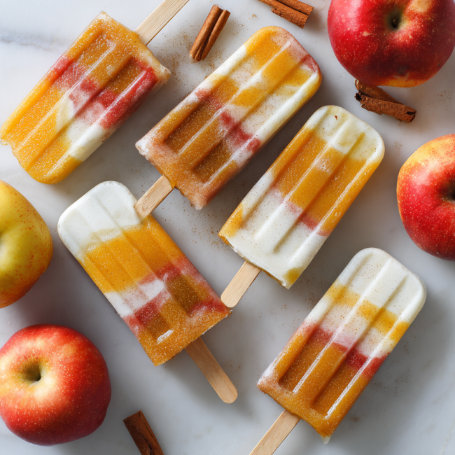 Pumpkin Apple Cider Popsicles
