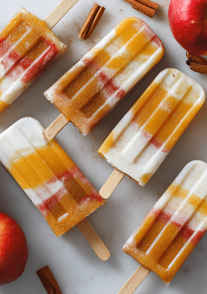 Pumpkin Apple Cider Popsicles