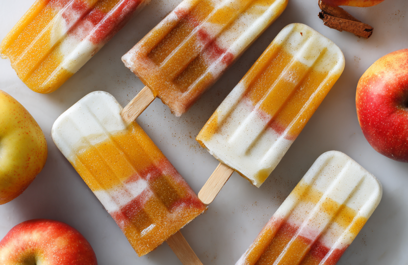 Pumpkin Apple Cider Popsicles
