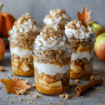 Layered Pumpkin Apple Trifle in Mason Jars