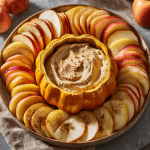 Baked Apple Slices with Pumpkin Cream Dip