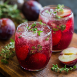 Spiced Plum & Oregano Sparkling Shrub