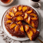 Bourbon Peach Upside-Down Gingerbread Cake