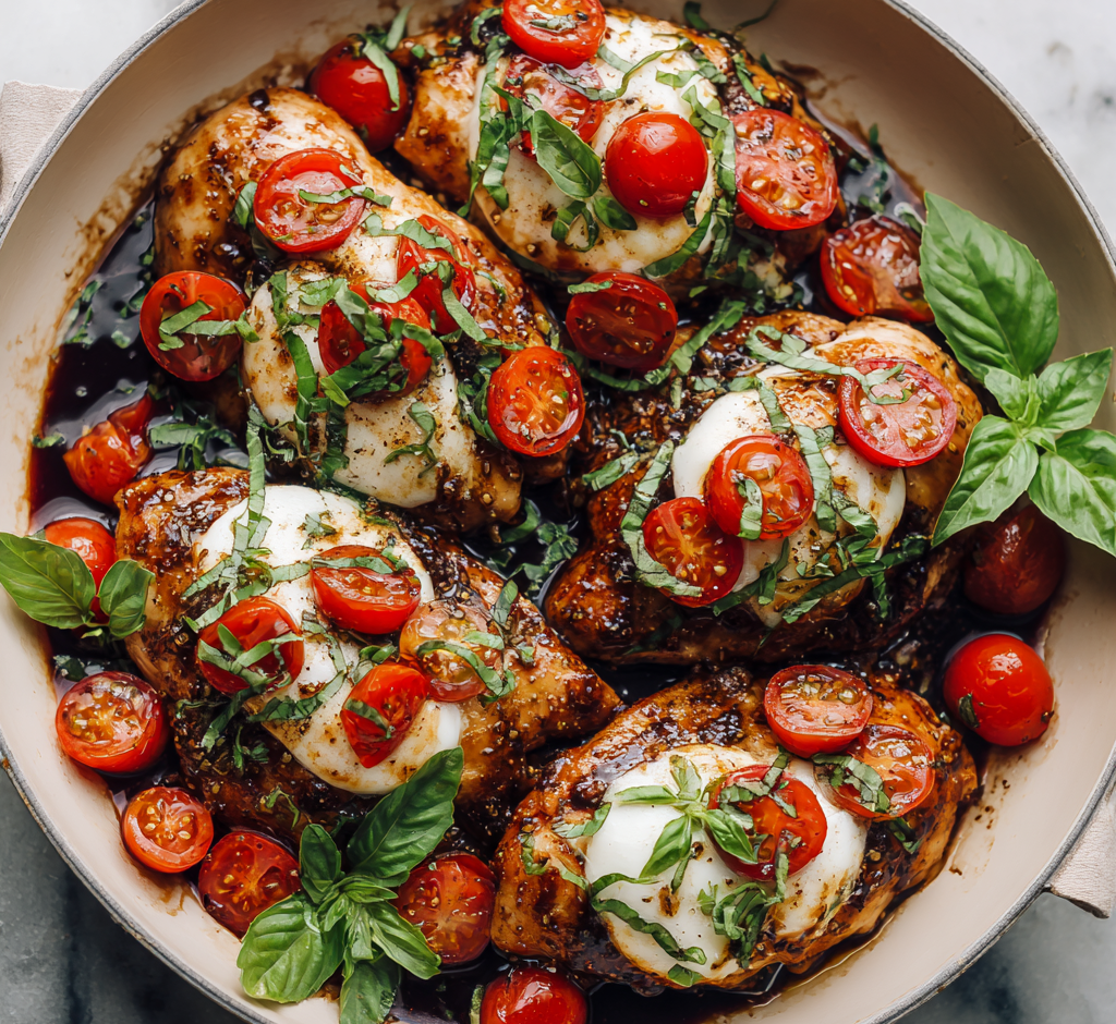 Balsamic Chicken with Mozzarella & Tomato