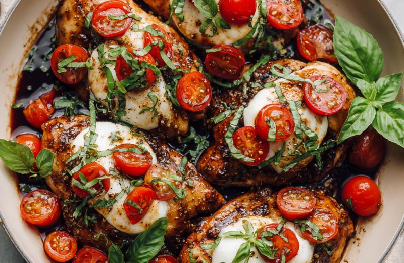 Balsamic Chicken with Mozzarella & Tomato