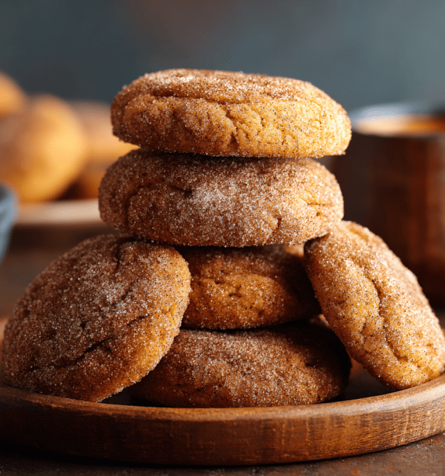 Pumpkin Cookies with Cinnamon Sugar Coating