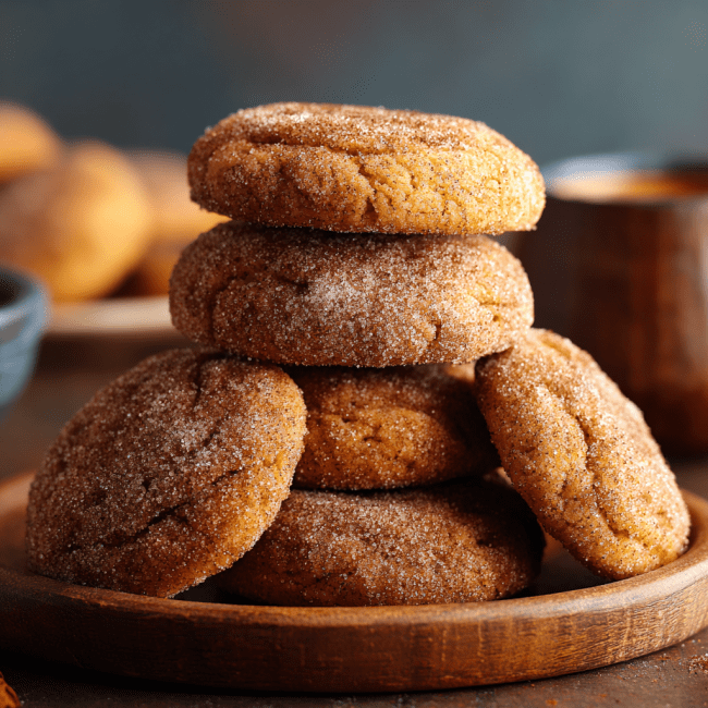 Pumpkin Cookies with Cinnamon Sugar Coating