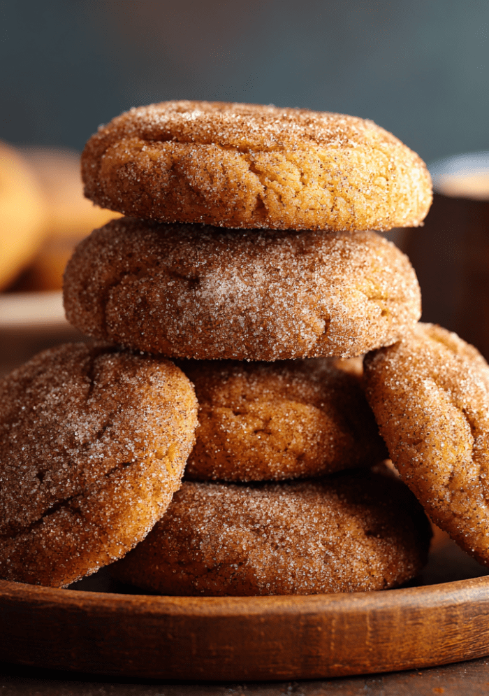 Pumpkin Cookies with Cinnamon Sugar Coating