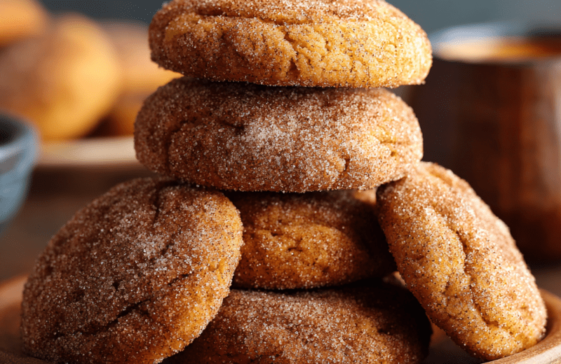 Pumpkin Cookies with Cinnamon Sugar Coating