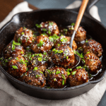 Sweet & Savory Korean-Inspired Beef Meatballs