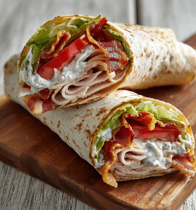 [Make-Ahead] Turkey Wrap with Bacon