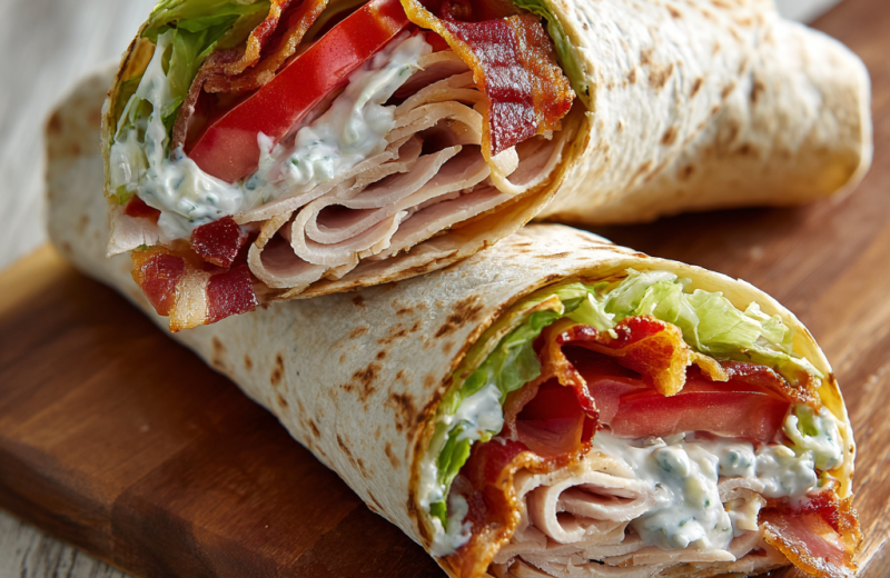 [Make-Ahead] Turkey Wrap with Bacon