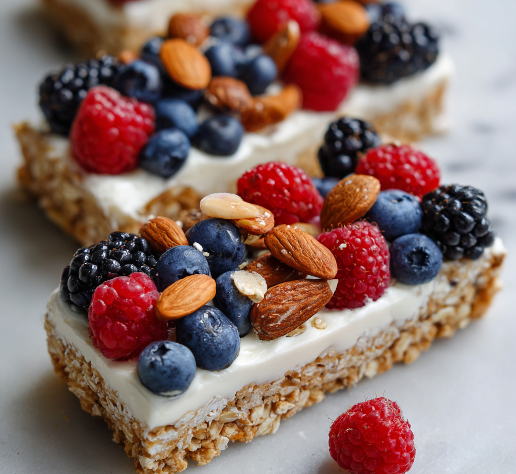 Frozen Greek Yogurt Granola Bars