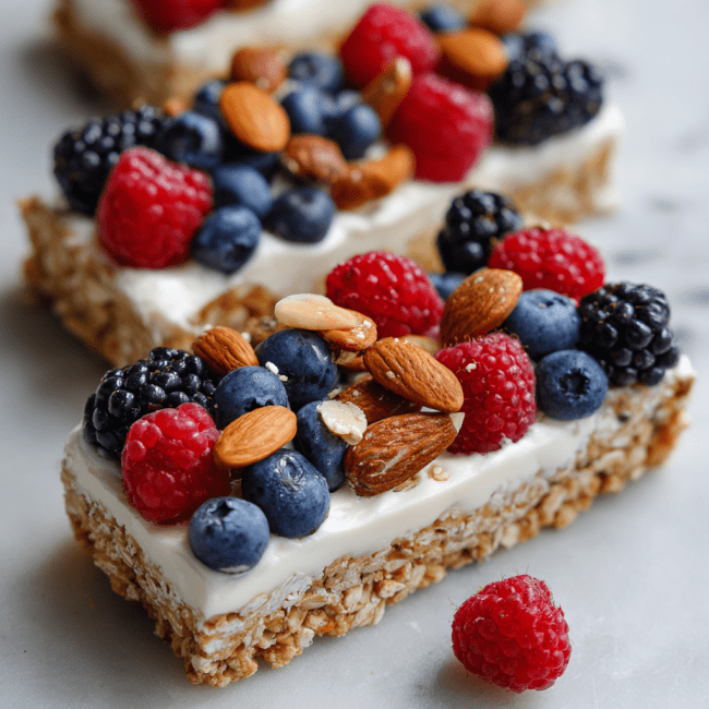 Frozen Greek Yogurt Granola Bars
