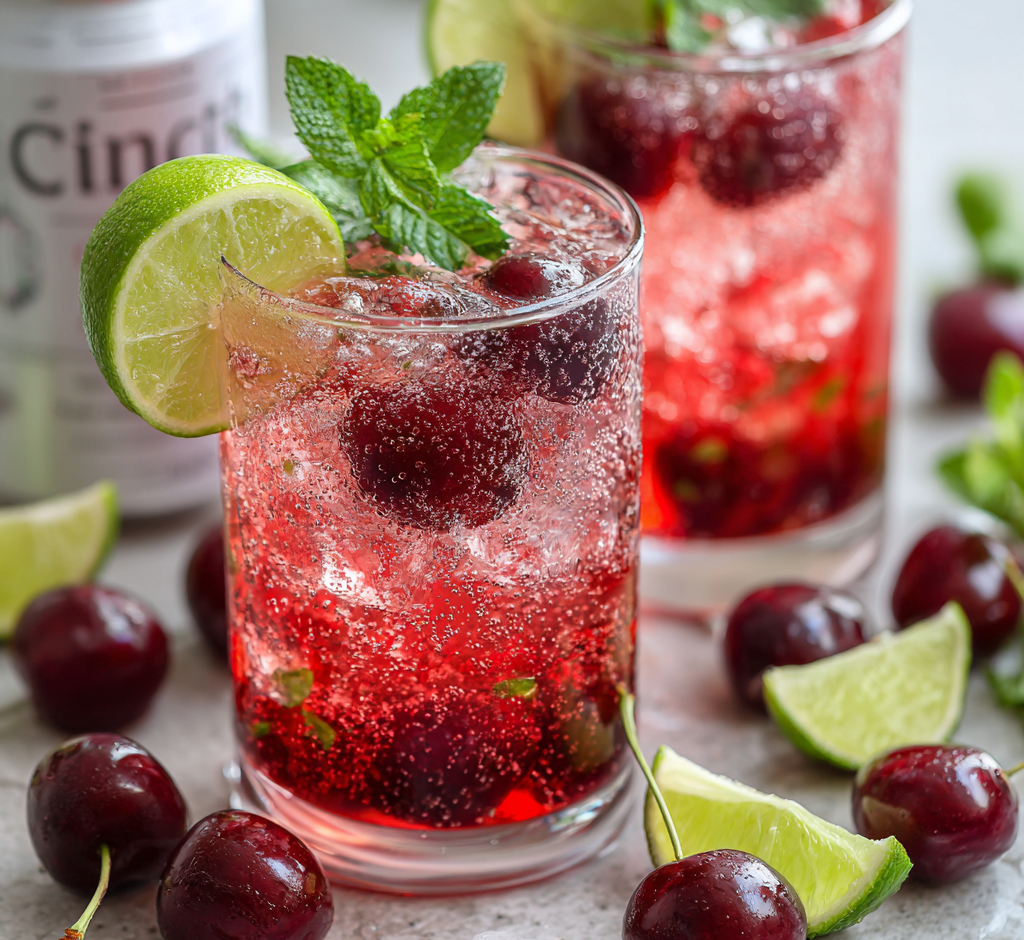 Sparkling Cherry Lime Mocktail