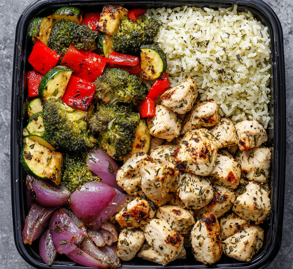 Italian Chicken Meal Prep Bowls