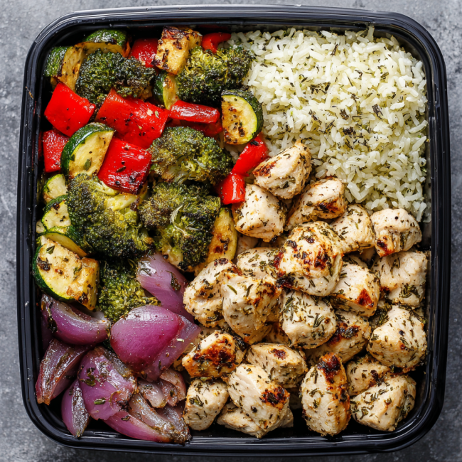 Italian Chicken Meal Prep Bowls