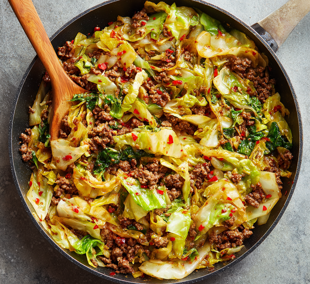 Healthy Ground Beef & Cabbage