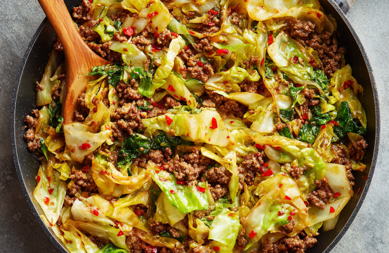 Healthy Ground Beef & Cabbage