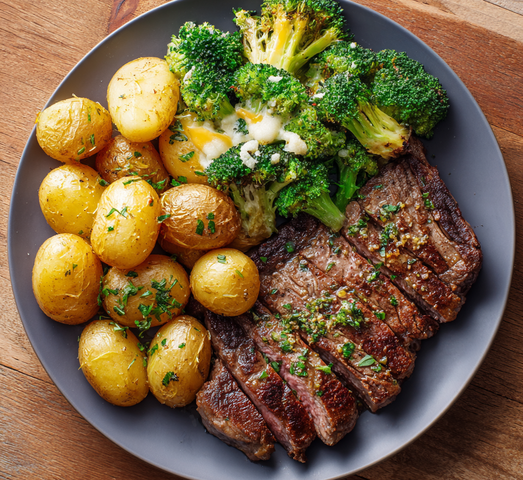 Steak with Crispy Potatoes