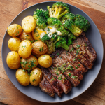Steak with Crispy Potatoes