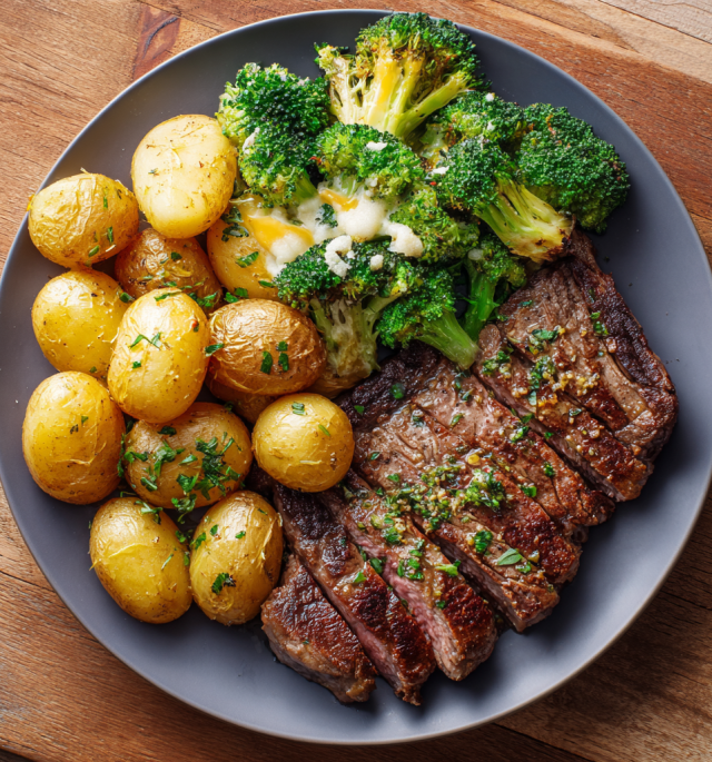 Steak with Crispy Potatoes