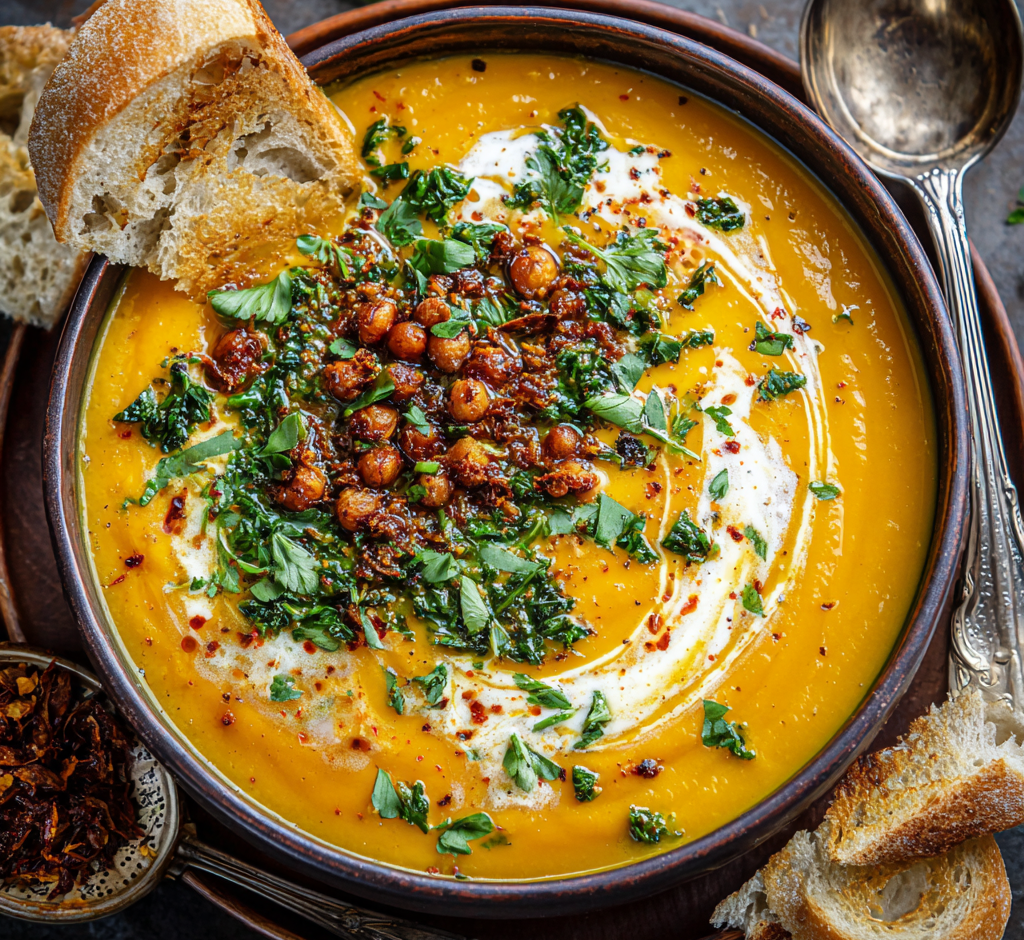 Curried Carrot Soup with Ginger and Coconut Milk