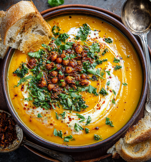 Curried Carrot Soup with Ginger and Coconut Milk