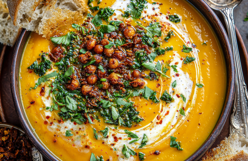 Curried Carrot Soup with Ginger and Coconut Milk