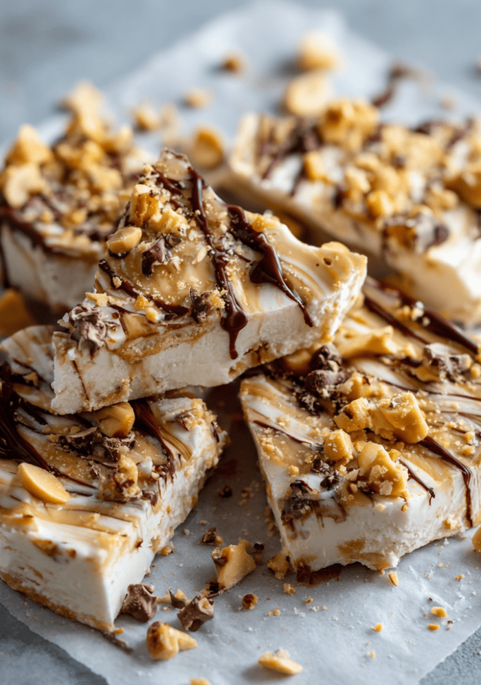Frozen Peanut Butter Yogurt Bark