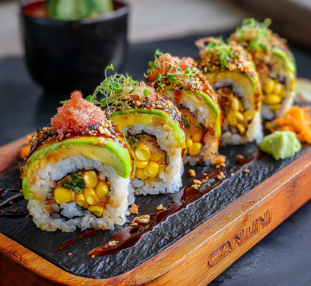 Avocado & Corn “Sushi” Rolls